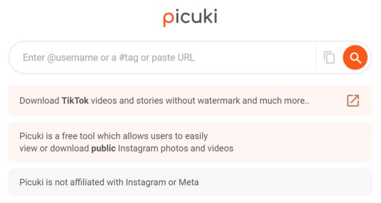 What is Picuki Website